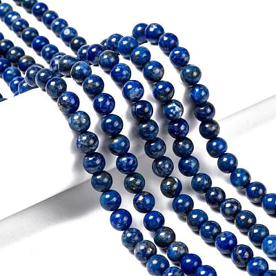 Natural Lapis Lazuli Bead Strands X-G-G953-01-8mm-1