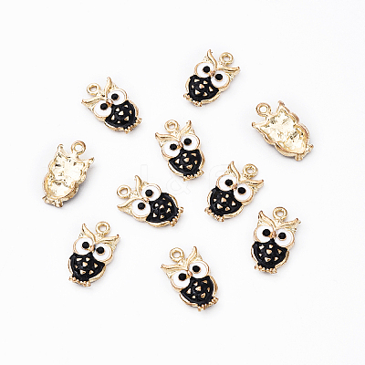 10Pcs Alloy Enamel Pendants ENAM-YW0004-58A-1