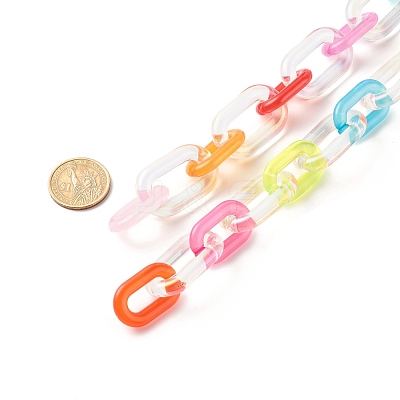 Transparent Acrylic Cable Chains AJEW-JB01094-1