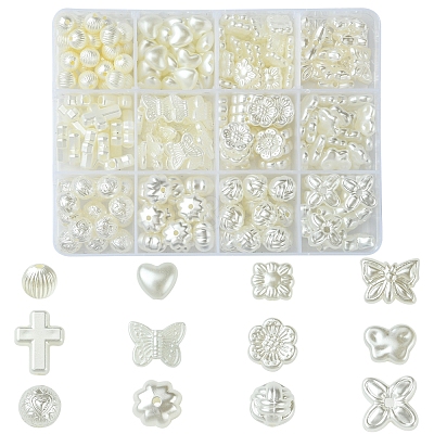 ABS Plastic Imitation Pearl Bead SACR-FS0001-82-1