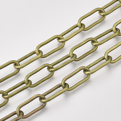 Unwelded Iron Paperclip Chains CH-S125-01B-AB-1