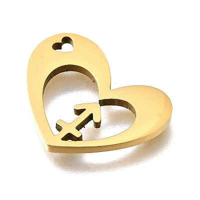 201 Stainless Steel Pendants STAS-A116-01G-09-1