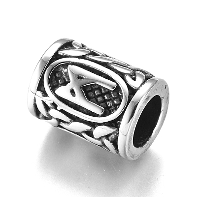 304 Stainless Steel European Beads OPDL-G010-07AS-07B-1
