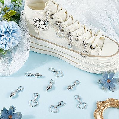 2Sets 12Pcs 2 Styles Alloy Shoe Charms AJEW-CP0006-55-1