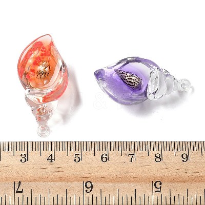 Luminous Transparent Resin Pendants RESI-Z038-02-1