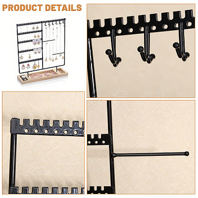 Iron Storage Jewelry Rack ODIS-WH0038-106-1