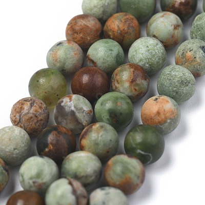 Natural Green Opal Beads Strands G-K209-04B-8mm-A-1