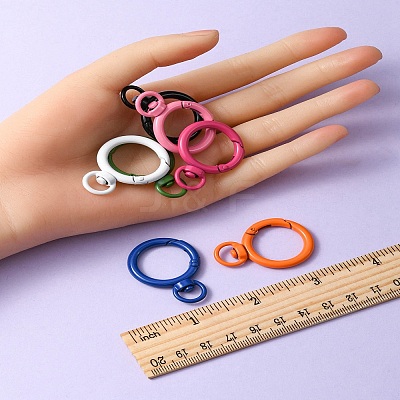 10Pcs Spray Painted Alloy Swivel Snap Hooks Clasps FIND-YW0001-60-1