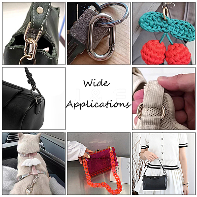 12Pcs 4 Colors Alloy Spring Gate Rings FIND-NB0006-21-1