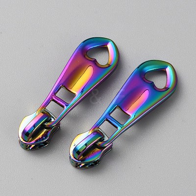 Hollow Heart Zinc Alloy Zipper Head Replacement FIND-WH0139-66MC-1