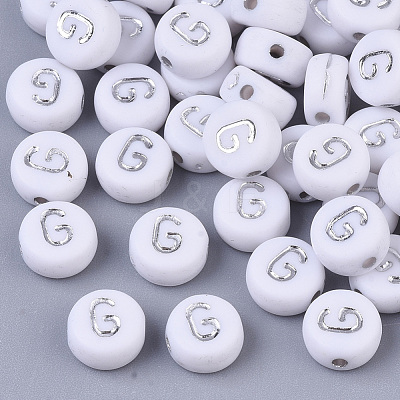 Plating Acrylic Beads X-PACR-R243-04G-1