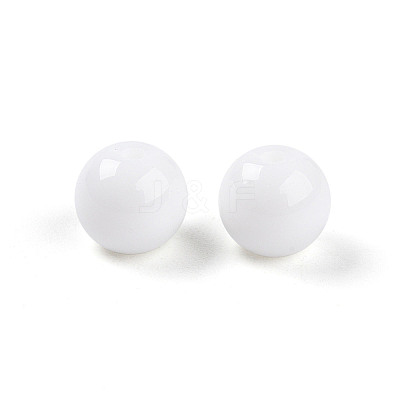 Opaque Solid Color Glass Beads GLAA-N007-6mm-A02-1
