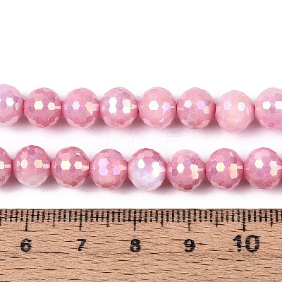 Anti-Tarnish Electroplate Glass Beads Strands GLAA-N056-8mm-04-1