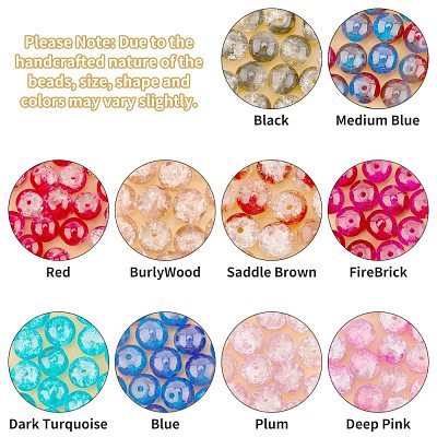 Round Transparent Crackle Glass Beads CCG-X0008-01-8mm-1