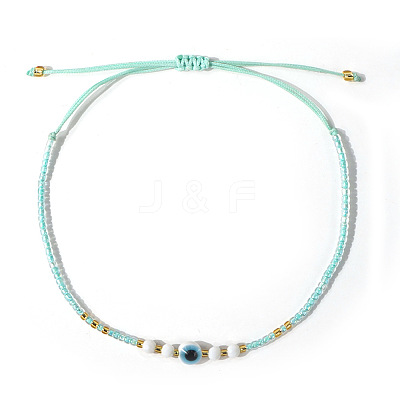 Glass Seed Beads & Resin Braided Bead Bracelets LS-TK7632-11-1