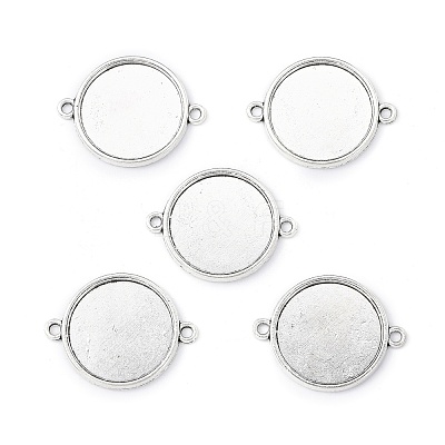 Tibetan Style Alloy Cabochon Connector Settings X-TIBE-M022-11AS-1