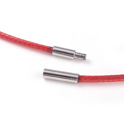 Waxed Polyester Cord Necklace Making MAK-I011-05-B-02-1