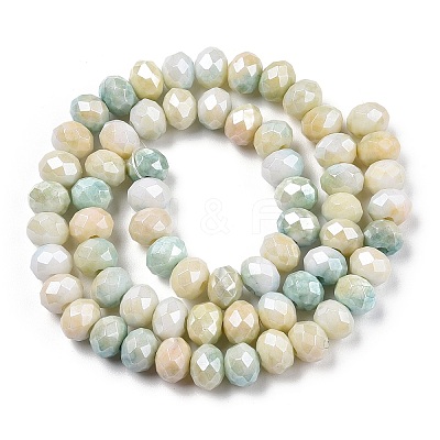 Ombre Effect Dyed Glass Beads Strands GLAA-C023-02-B02-1