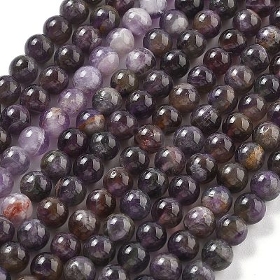Natural Amethyst Beads Strands G-G779-8MM-05A-1