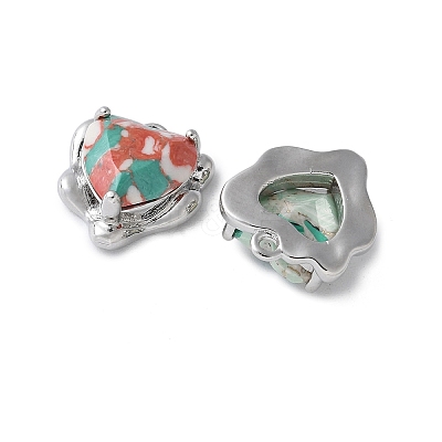 Brass Glass Charms KK-D355-01P-1