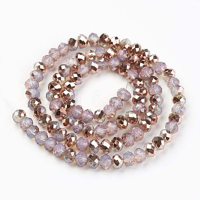 Electroplate Glass Beads Strands EGLA-A034-J10mm-N04-1
