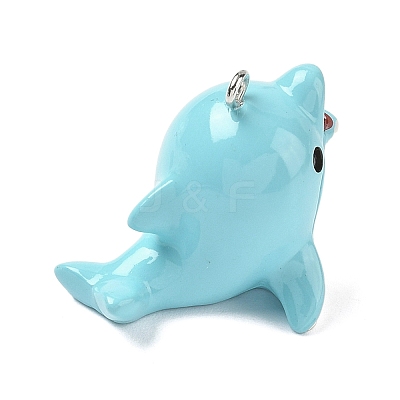 Marine Theme Opaque Resin Pendants RESI-P047-01C-P-1