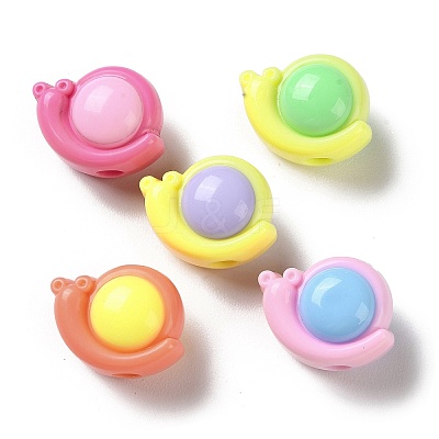 Two Tone Opaque Acrylic Beads SACR-I005-08G-1