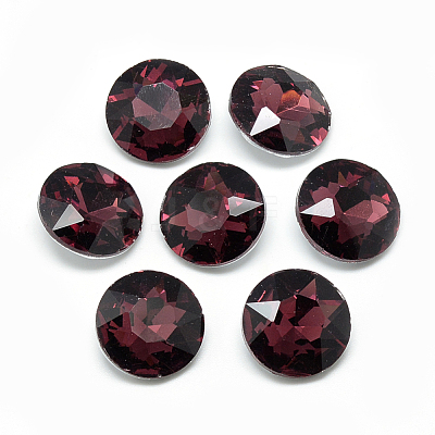 Pointed Back Glass Rhinestone Cabochons RGLA-T029-8mm-18-1