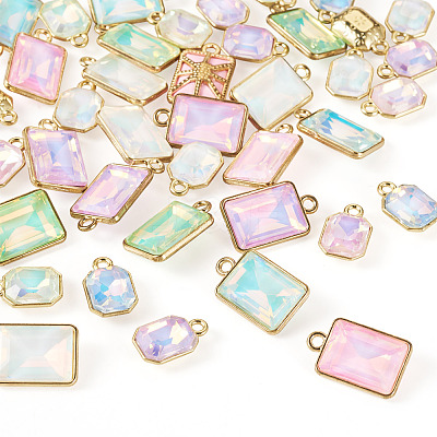 40Pcs 10 Styles Glass Charms GLAA-TA0003-63-1