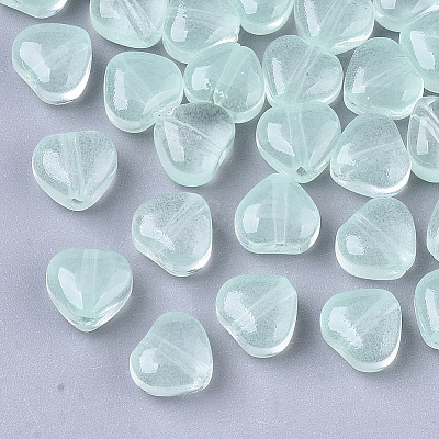 Transparent Spray Painted Glass Beads X-GLAA-N035-02-A05-1
