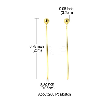 Brass Ball Head pins KK-YW0001-97C-G-1