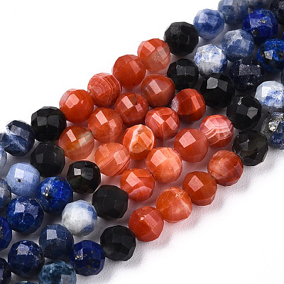 Natural & Synthetic Mixed Gemstone Beads Strands G-D080-A01-01-09-1