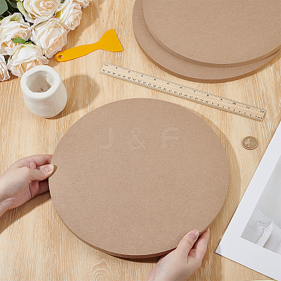 MDF Wood Round Boards TOOL-WH0059-076A-1