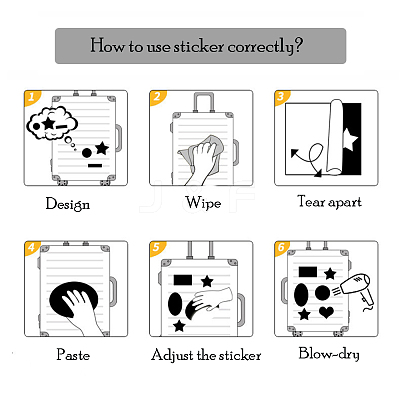 50Pcs 50 Styles PET Stickers Sets STIC-P003-01-1