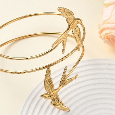 304 Stainless Steel Open Upper Arm Cuff Bangles for Women SA-CBA2C9D-06C-1
