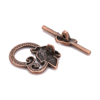 Tibetan Style Alloy Toggle Clasps TIBE-L003-034R-NR-1