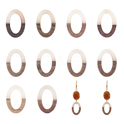 Resin & Wood Link Rings RESI-OL0001-05B-1