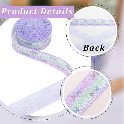 10 Yards Polyester Printed Grosgrain Ribbon OCOR-GF0002-36B-1