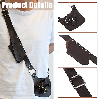 Medieval PU Leather Gun Holster AJEW-WH0606-009A-1