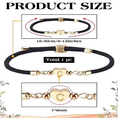 1Pc Adjustable Nylon Cord Bracelets for Women Men BJEW-LP0001-30C-1