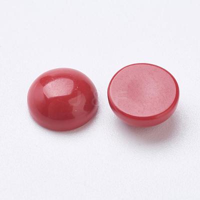 Synthetic Coral Cabochons G-F501-03-8mm-1
