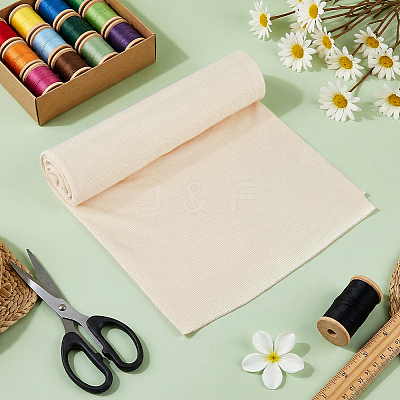 Cotton Ribbed Knit Fabric DIY-WH0622-769C-1