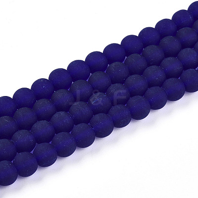 Transparent Glass Beads Strands X-GLAA-T032-T6mm-MD15-1