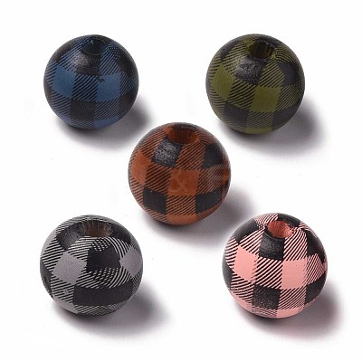 Natural Wood Large Hole Beads WOOD-S057-025-1