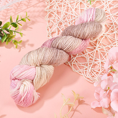 1 Skein Gradient Segment Dyed 80% Wool 20% Acrylic Blended Yarn OCOR-TA0003-02A-1