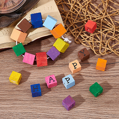 90pcs 3 Style Wood Beads WOOD-PH0009-45-1