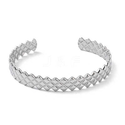 304 Stainless Steel Cuff Bangles for Women BJEW-Z078-14P-1