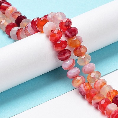 Natural Banded Agate/Striped Agate Beads Strands G-E605-A02-02E-1