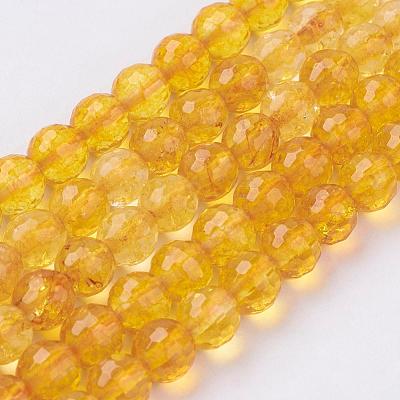 Natural Quartz Crystal Beads Strands G-G099-F8mm-19-1