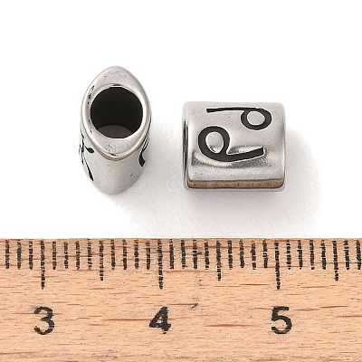 Oval with Constellation 304 Stainless Steel Beads STAS-E215-05AS-04-1